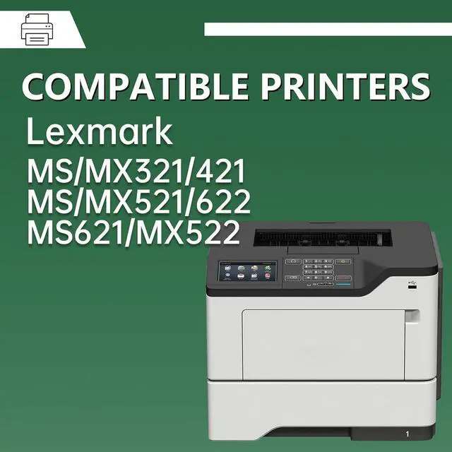 Alt view image 3 of 6 - 56F1H00 Toner Cartridge [High Yield 15,000 Pages] Compatible for Lexmark MS321 MS421 MS521 MS621 MX321 MX421 MX521 MX622 Printers Work for 56F1H00 Toner Cartridge (Black,1-Pack)