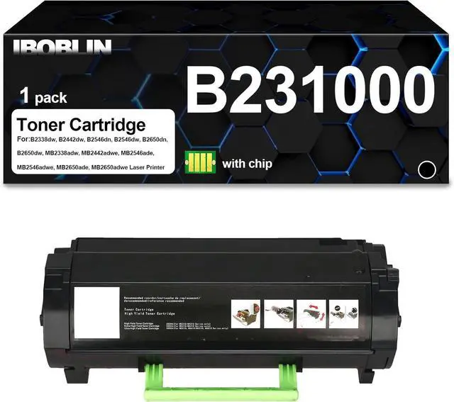 Main image of B231000 Toner Cartridge High Yield Compatible with Lexmark B231000 Toner Cartridge for B2338 B2442 B2546 B2650 MB2338 MB2442 MB2546 MB2650 Laser Printer (1pack,Black ,with Chip)