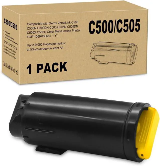 Main image of Remanufactured C500/C505 Cyan Toner Cartridge Replacement for 106R03868 Compatible with Xerox VersaLink C500 C500N C500DN C505 C505N C505DN C505X C505S Color Multifunction Printer ( 1-Pack )