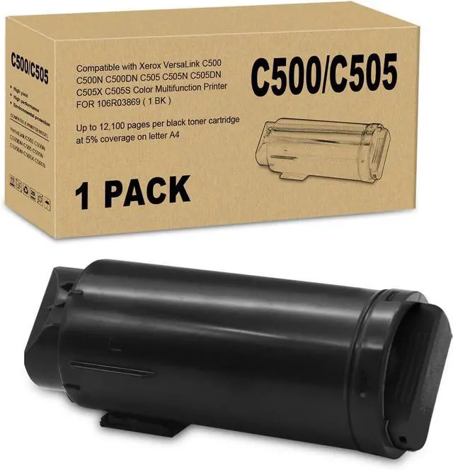 Main image of Remanufactured C500/C505 Black Toner Cartridge Replacement for 106R03869 Compatible with Xerox VersaLink C500 C500N C500DN C505 C505N C505DN C505X C505S Color Multifunction Printer ( 1-Pack )
