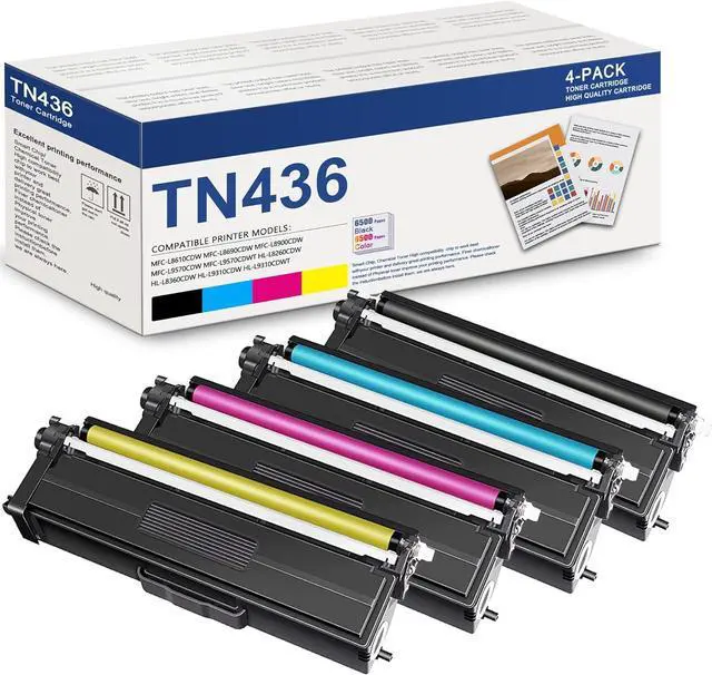 Main image of TN436 Toner Cartridge Set Super High Yield Replacement for Brother TN436 TN-436 TN433 TN431 for HL-L8360CDW MFC-L8690CDW MFC-L8900CDW MFC-L8610CDW Printer (TN436BK TN436C TN436M TN436Y)