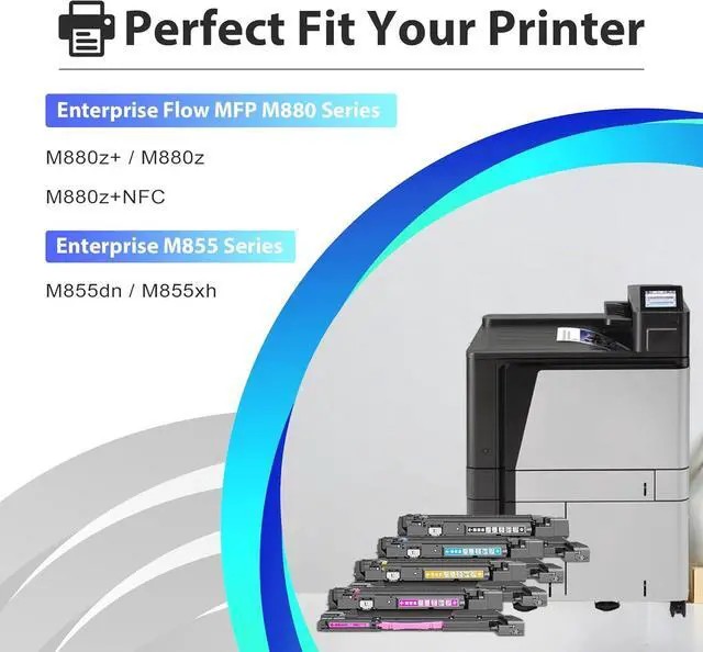 Alt view image 2 of 7 - 828A CF358A CF359A CF364A CF365A Drum Unit 4 Pack Replacement for HP 828A Drum Unit Work for Color Enterprise Flow MFP M880z+ M880z M880z+NFC, M855dn M855xh Printer (Black Cyan Magenta Yellow)