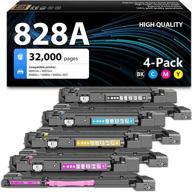 Main image of 828A CF358A CF359A CF364A CF365A Drum Unit 4 Pack Replacement for HP 828A Drum Unit Work for Color Enterprise Flow MFP M880z+ M880z M880z+NFC, M855dn M855xh Printer (Black Cyan Magenta Yellow)