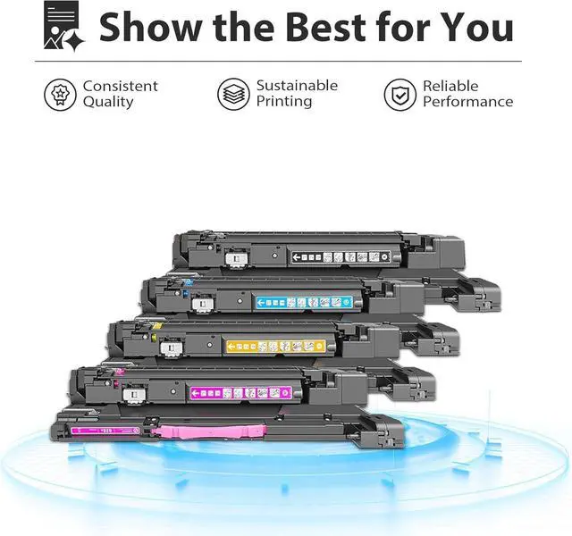 Alt view image 5 of 7 - 828A CF358A CF359A CF364A CF365A Drum Unit 4 Pack Replacement for HP 828A Drum Unit Work for Color Enterprise Flow MFP M880z+ M880z M880z+NFC, M855dn M855xh Printer (Black Cyan Magenta Yellow)