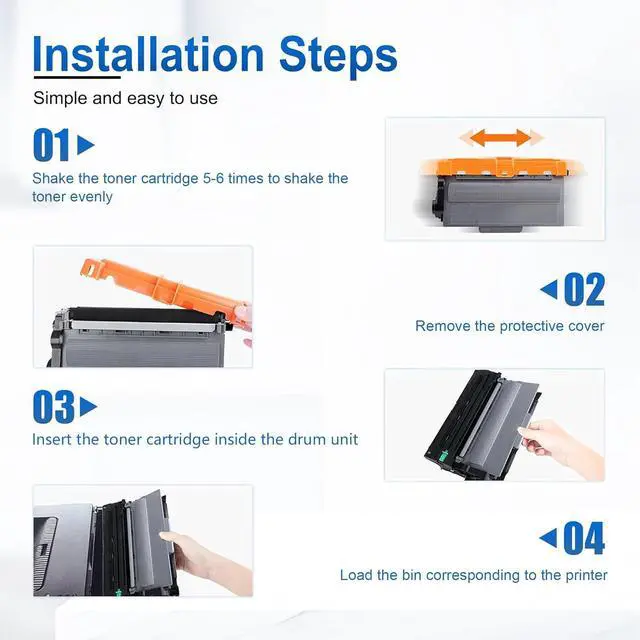 Alt view image 5 of 7 - TN780 Toner Cartridge DR720 Drum Unit High Yield Replacement for Brother DR720 DR-720 TN780 TN-780 TN750 Compatible for HL-5450DN HL-5470DW MFC-8710DW MFC-8910DW DCP-8150DN Printer (BlacK, 3-Pack)