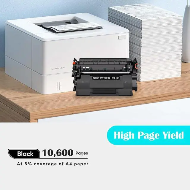 Alt view image 3 of 6 - T13 Black Toner Cartridge Compatible for Canon T13 Black Toner 5640C005AA for Canon i-SENSYS X 1440iF 1440i 1440P 1440Pr Printers (1-Pack)