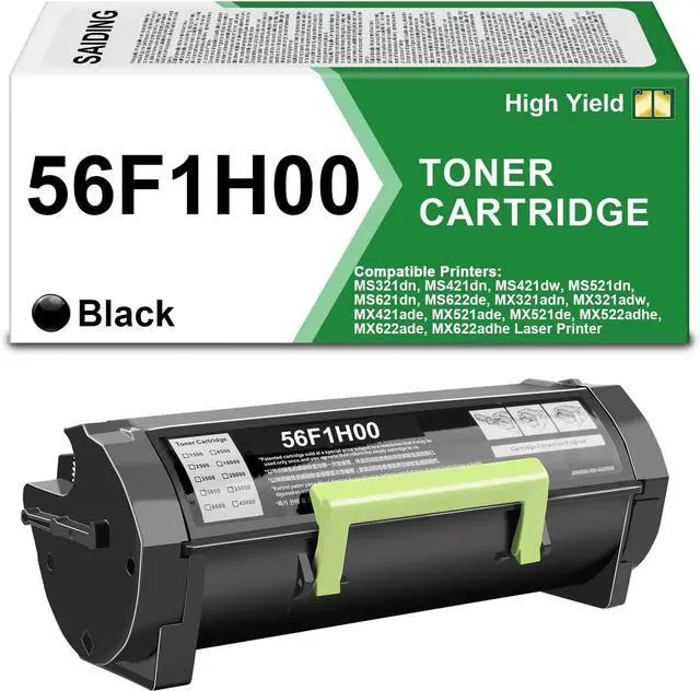 Main image of 56F1H00 Black Toner Cartridge High Yield Compatible for Lexmark MS321 MS421 MS521 MS621 MS622 MX521 MX522 MX622 MX321 MX421 Laser Printer(1-Pack)