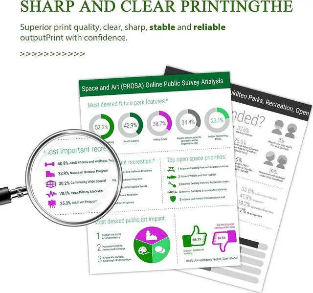 Alt view image 4 of 7 - 68 Ink Black & 68 Tri-Color Ink Replacement for HP 68 XL Ink Cartridges Work Envy 6152e 6155e 6552e 6555e 6558e Printers (2-Pack)