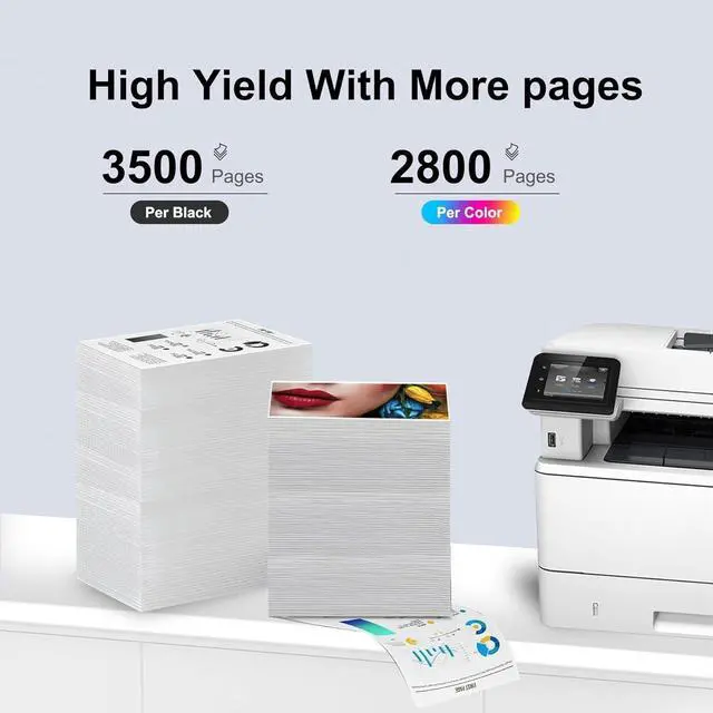 Alt view image 3 of 6 - 305A Black Cyan Magenta Yellow Toner Printer Cartridges(4-Pack) - Replacement for HP 305A Toner Cartridge Works with Laser Pro 300 M351 MFP M375, Laser Pro 400 M451 MFP M475 Printer Series | CE305AQ1