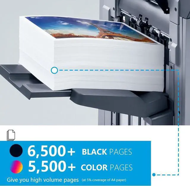 Alt view image 3 of 7 - 508A Toner Cartridges Set (Black Cyan Magenta Yellow) Replacement for HP 508A Toner Cartridges 4 Pack Color Laser Jet Enterprise M553 M552 MFP M577 Series Printer | CF360A CF361A CF362A CF363A