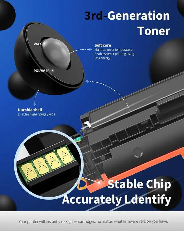 Alt view image 4 of 7 - 202A Toner Cartridge Set Replacement for HP 202A CF500A 202X Toner for Pro M254dw M254dn M254nw M254; Pro MFP M281fdn M281cdw M280nw Printer Toner Cartridges (4-Pack, Black Cyan Yellow Magenta)