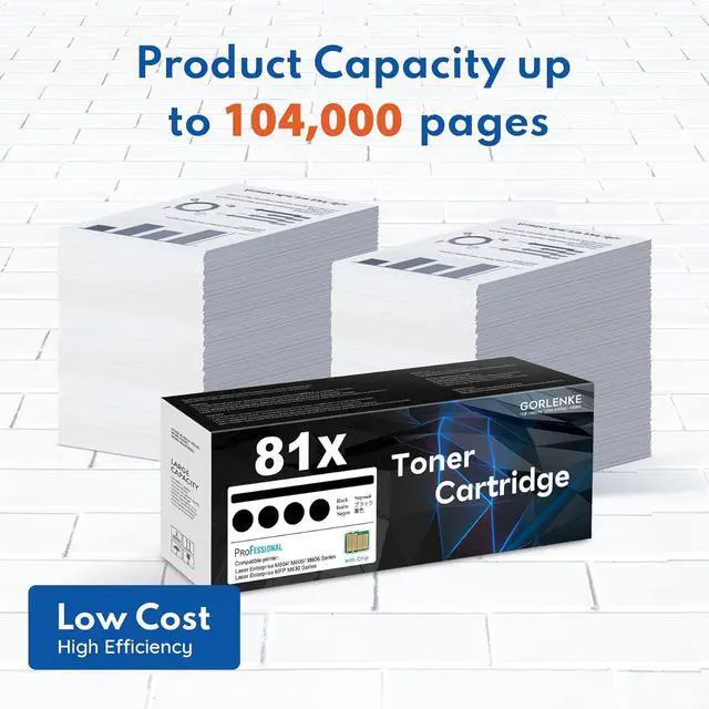 Alt view image 4 of 7 - 81X High Yield Toner Cartridge Black CF281X: 4 Pack Compatible M605 Toner Replacement for HP 81X CF281X 81A CF281A Laser Enterprise M605 M606 Series; Laser Enterprise MFP M630 Series Printer