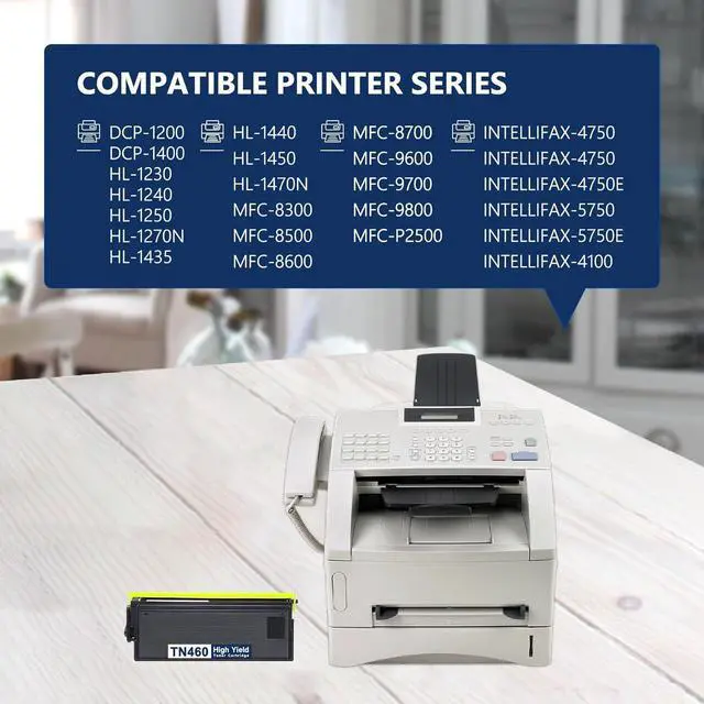 Alt view image 2 of 7 - TN460 TN-460 Toner Cartridge Replacement for Brother TN460 TN430 IntelliFax-4100e IntelliFax-4100 IntelliFax-4750e HL-1240 Printer (2 Pack)