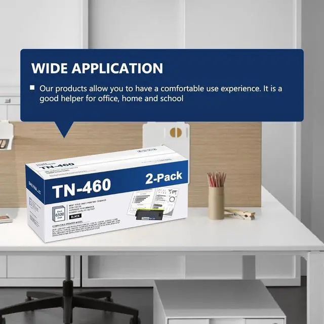 Alt view image 6 of 7 - TN460 TN-460 Toner Cartridge Replacement for Brother TN460 TN430 IntelliFax-4100e IntelliFax-4100 IntelliFax-4750e HL-1240 Printer (2 Pack)