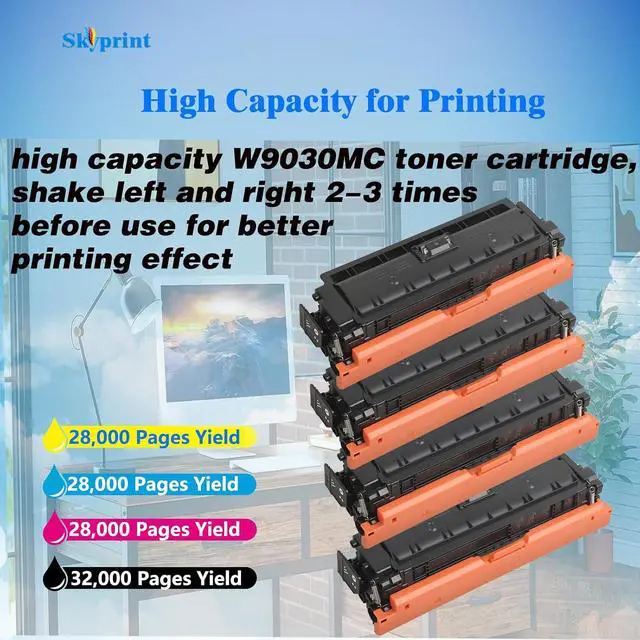 Alt view image 3 of 7 - SkyPrint W9030MC W9031MC W9032MC W9033MC Toner Cartridge high Yield