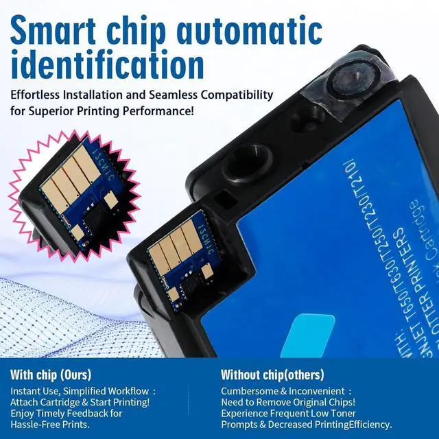 Alt view image 2 of 7 - 712XL 712 Ink Cartridges Replacement for HP 712 Ink Cartridges for DesignJet T210 T230 T250 T630 T650 Studio Plotter Printers, Remanufactured High Yield 712 712XL Ink Cartridges with Chip