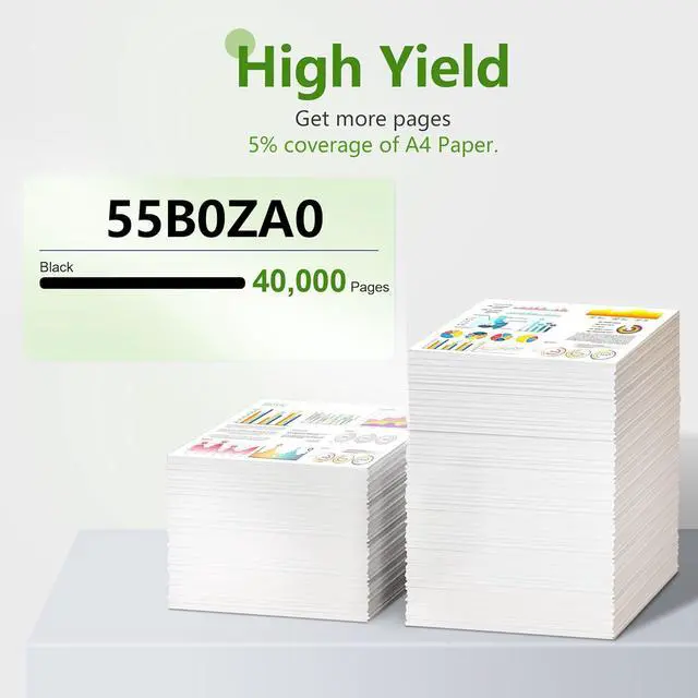 Alt view image 3 of 6 - B3340 55B0ZA0 Drum Unit - 1 Pack Replacement for Lexmark 55B0ZA0 Imaging Unit Toner for B3340dw B3442dw MB3442adw Printer, Approximately 40,000 Page Yield, Black