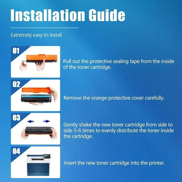 Alt view image 4 of 7 - 210X Toner Cartridges 4-Pack Replacement for 210X Toner Cartridges Works with Color Pro 4201dn 4201dw Pro MFP 4301dw 4301fdn 4301fdw Printer Ink