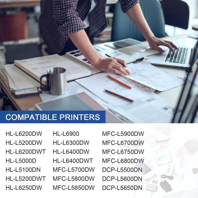 Alt view image 2 of 7 - TN850 Replacement for Brother TN-850 TN 850 TN850 High Yield Toner Cartridges for HL-L6200DWT L6200DW L5200DW L5100DN MFC-L5800DW L5700DW L6700DW L6800DW 2 Black