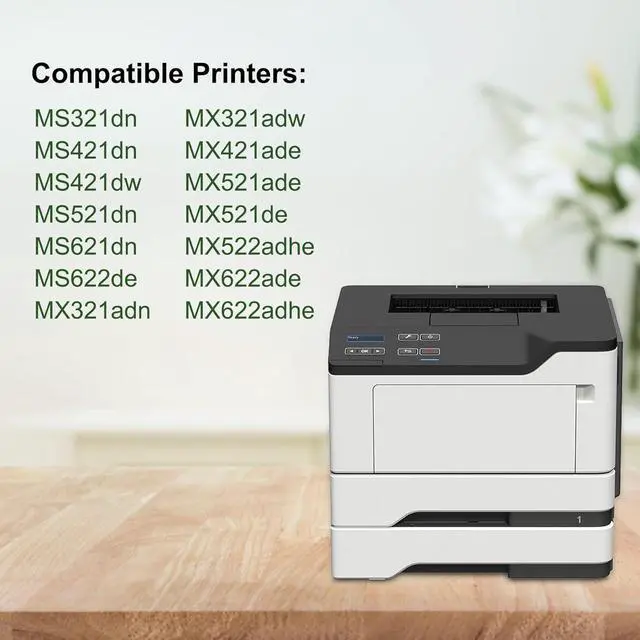 Alt view image 2 of 6 - 56F1000 Toner Cartridge Black 1 Pack Compatible Replacement for Lexmark 56F1000 High Yield Toner Cartridge Work for MS321dn MS421dn MS521dn MS621dn MX321adn MX421ade MX521de Printer