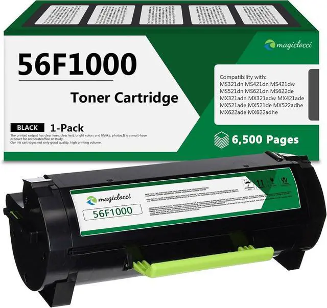 Main image of 56F1000 Toner Cartridge Black 1 Pack Compatible Replacement for Lexmark 56F1000 High Yield Toner Cartridge Work for MS321dn MS421dn MS521dn MS621dn MX321adn MX421ade MX521de Printer