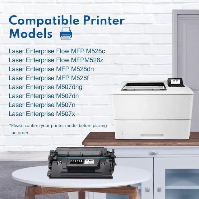 Alt view image 3 of 7 - 89A Black Toner Cartridge 1-Pack Works with Laser Enterprise M507n M507x M507dn M507dng MFP M528f M528dn Flow MFP M528c M528z Printer Replacement for HP 89A CF289A 89X CF289X 89Y Toner Cartridge