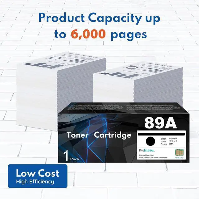 Alt view image 4 of 7 - 89A Black Toner Cartridge 1-Pack Works with Laser Enterprise M507n M507x M507dn M507dng MFP M528f M528dn Flow MFP M528c M528z Printer Replacement for HP 89A CF289A 89X CF289X 89Y Toner Cartridge