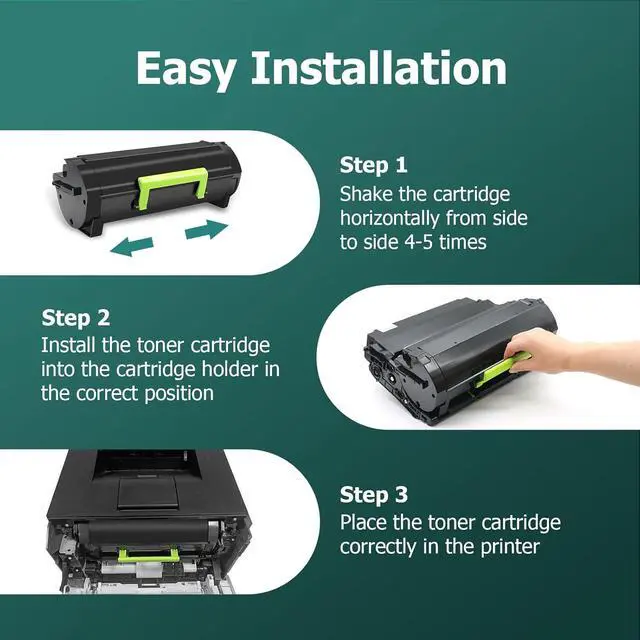 Alt view image 6 of 7 - Remanufactured 56F1U00 Black Ultra High Yield Toner Cartridges Compatible with Lexmark 56F1U00 56F1U0E for Lexmark MS521 MS621 MS622 MX521 MX522 MX622 Printers ( 2Pack 25000pgs)