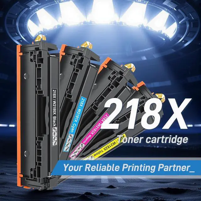 Alt view image 2 of 6 - 218X Toner Cartridge Replacement for HP 218A W2180X W2181X W2183X W2182X Toner for Color Laser Pro 3201dw MFP 3301fdw 3301sdw 3301cdw Printer (4 Pack, Black/Cyan/Magenta/Yellow)