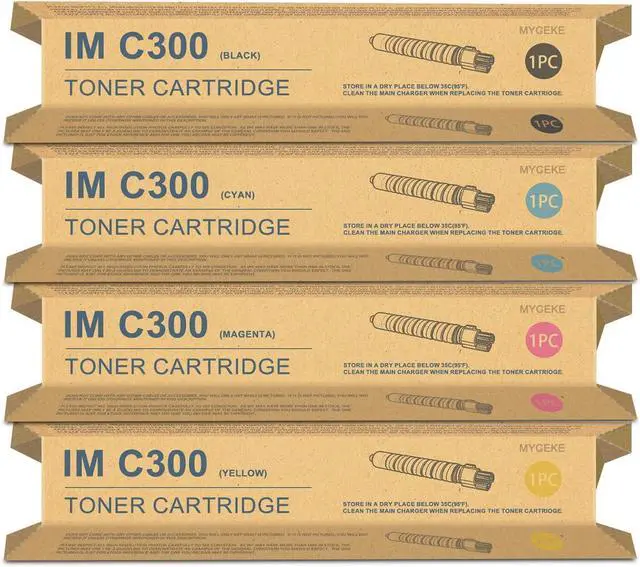 Main image of 4 Pack IM C300 IM C400 Toner Cartridge : Compatible IM C300 Replacement Toner Cartridge for Ricoh Lanier Savin C300F C400F C400SF Printer (Black Cyan Yellow Magenta , 842378 842379 842380 842381)