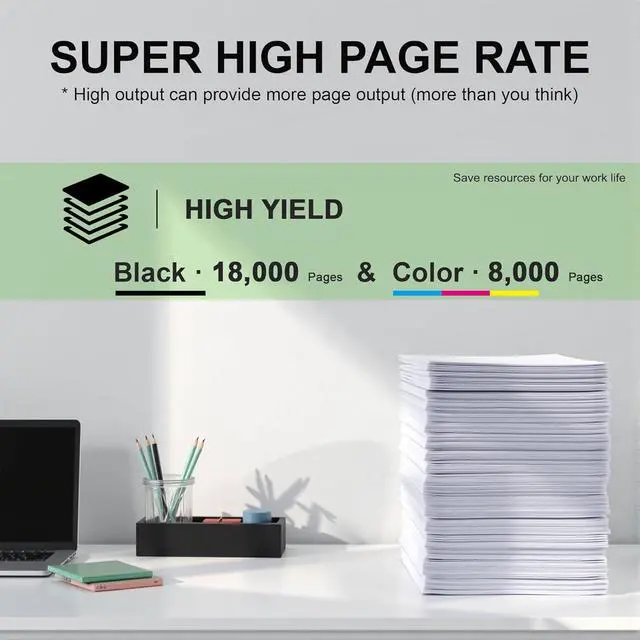 Alt view image 4 of 7 - 4 Pack IM C300 IM C400 Toner Cartridge : Compatible IM C300 Replacement Toner Cartridge for Ricoh Lanier Savin C300F C400F C400SF Printer (Black Cyan Yellow Magenta , 842378 842379 842380 842381)