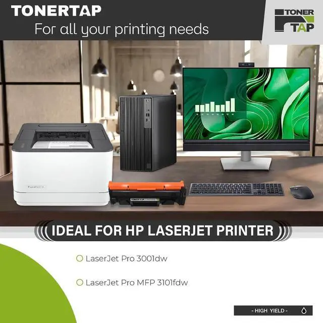 Alt view image 2 of 7 - Toner Tap 138X Toner Cartridge Replacement Compatible for HP Laserjet Pro 3001dw, HP Laserjet Pro MFP 3101fdw - High-Yield 4,000 Pages Black Toner W1380X