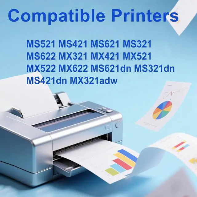 Alt view image 3 of 6 - 56F1000 High Yield Toner Cartridge Replacement for 56F1000 Toner Cartridge Work for MS521 MS421 MS621 MS321 MS622 MX321 MX421 MX521 MX522 MX622 MS621dn MS321dn MS421dn MX321adw Printers6,000 Pages)