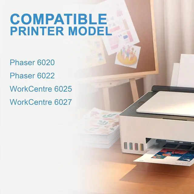 Alt view image 2 of 6 - WorkCentre 6027 High Yield Toner Cartridges(4-Pack, BK/C/M/Y) - 106R02759 106R02758 106R02757 106R02756 Toner Cartridges Replacement for Xerox Phaser 6020 6022 WorkCentre 6025 6027 Printer