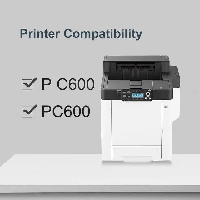 Alt view image 2 of 7 - Remanufactured P C600 Toner Cartridge Compatible for Ricoh Savin Lanier P C600 PC600 Printer 4 Pack(Black,Cyan,Yellow.Magenta)