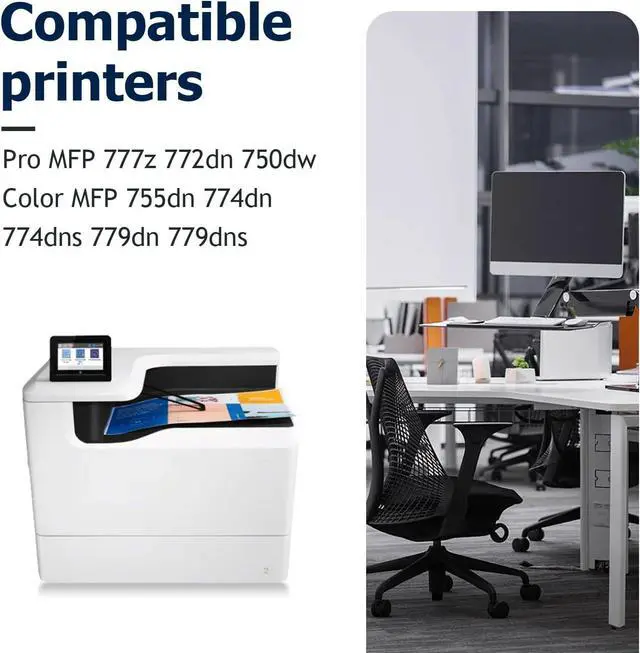 Alt view image 2 of 7 - Remanufactured 990 990X 990XL Ink Cartridges Compatible with HP PageWide Color 755dn MFP 774dn MFP 774dns Managed Color E75160dn Printers (8Pack BK×2 C×2 M×2 Y×2)