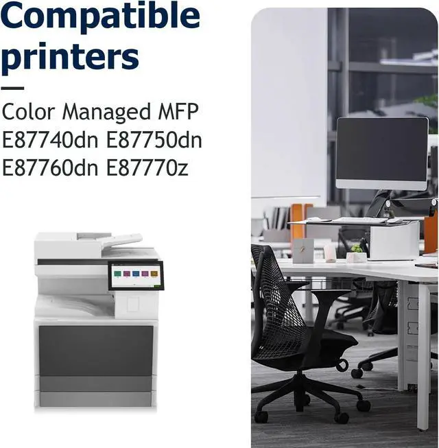 Alt view image 2 of 7 - Remanufactured W9170 W9170MC High Yield Toner Cartridge Replacement for HP W9170MC W9171MC W9172MC W9173MC for HP Color Managed MFP E87740dn E87750dn E87760dn E87770z Printer (4-Pack)