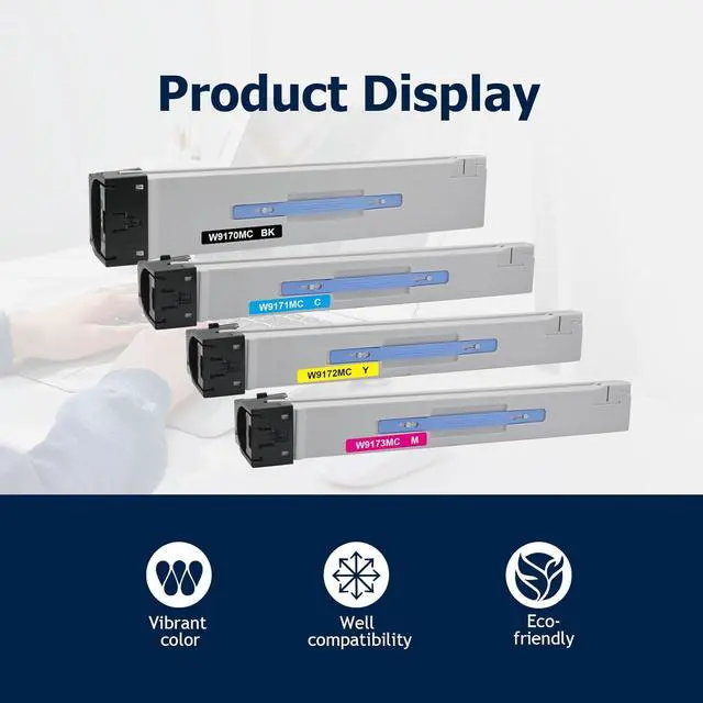 Alt view image 5 of 7 - Remanufactured W9170 W9170MC High Yield Toner Cartridge Replacement for HP W9170MC W9171MC W9172MC W9173MC for HP Color Managed MFP E87740dn E87750dn E87760dn E87770z Printer (4-Pack)