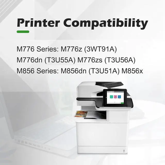 Alt view image 2 of 7 - 659A Toner Cartridges 4-Pack Replacement for HP 659A Toner Cartridges W2010A W2011A W2012A W2013A Fits MFP M776 (M776z/M776zs) & Color Laserjet Enterprise Flow MFP M766dn/M856X