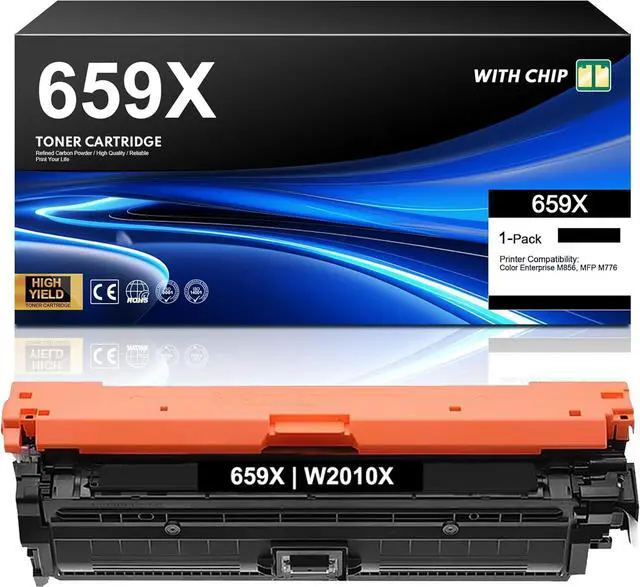 Main image of 659X Black Toner Cartridge Replacement for HP 659X W2011X Toner Cartridge Works with Color Enterprise M856dn M776dn, Flow MFP M776z M776zs Printer (1-Pack, Black)
