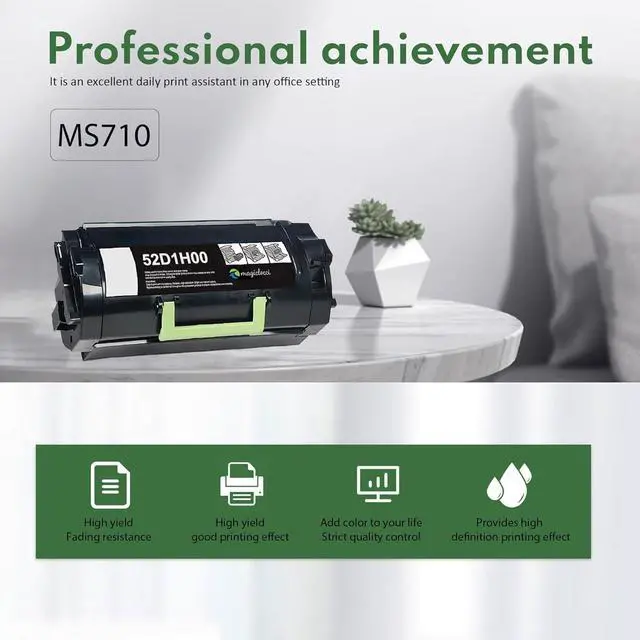 Alt view image 5 of 6 - 52D1H00 Toner Cartridge High Yield(1-Pack, Black) Replacement for Lexmark 52D1H0E Toner Cartridge MS710dn MS710n MS711dn MS810de MS810dn MS810dtn MS810n MS811dn MS811dtn MS811n MS812de Printer