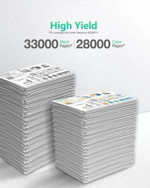 Alt view image 3 of 7 - Remanufactured 658 658X Toner Cartridge Replacement for HP 658X 658 X 658A W2000X W2001X W2002X W2003X for M751 M751n M751dn Printer (4-Pack,1BK/1C/1Y/1M)