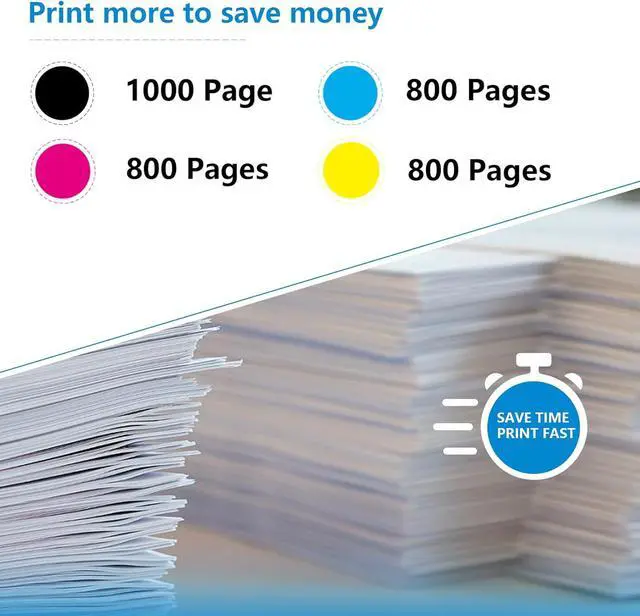 Alt view image 3 of 6 - 923 Ink Cartridge Combo Pack (4-Pack, Black/Cyan/Yellow/Magenta) - Lomenti Compatible for HP 923 Ink Cartridges use with OfficeJet 8122e OfficeJet Pro 8135e 8138e 8139e Printer