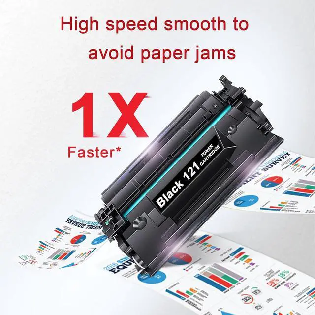 Alt view image 4 of 7 - 121 Black Toner Cartridge High Yield (2-Pack) Compatible 121 Toner Cartridges Replacement for Canon 121 Toner Cartridge for imageCLASS D1620 D1650 Printer