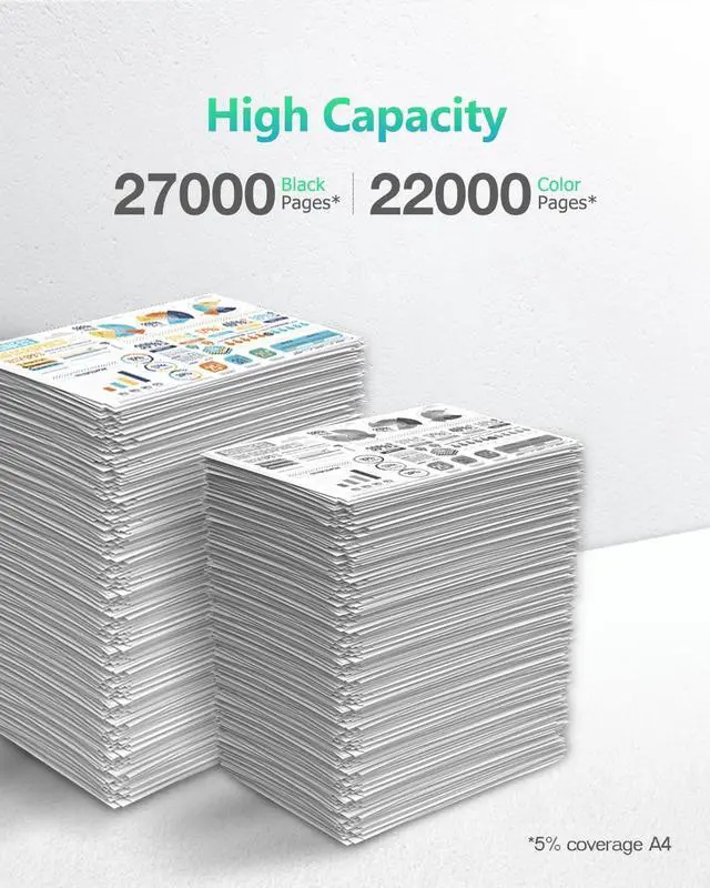 Alt view image 3 of 7 - Generic High Yield Remanufactured 656X Toner Cartridge Replacement for HP CF460X CF461X CF462X CF463X for M652n M652dn M653dh M653dn M653x Printer (4-Pack), Black Cyan Yellow Magenta, CK-US-656X-4P