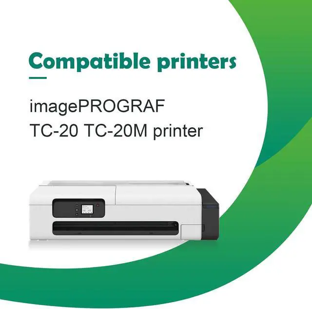 Alt view image 2 of 7 - Compatible PFI-050 PFI 050 Ink Bottles Compatible with Canon PFI050 PFI-050BK PFI-050C PFI-050M PFI-050Y Ink Refill for imagePROGRAF TC-20 TC-20M Printer (4 Pack, BK C M Y)