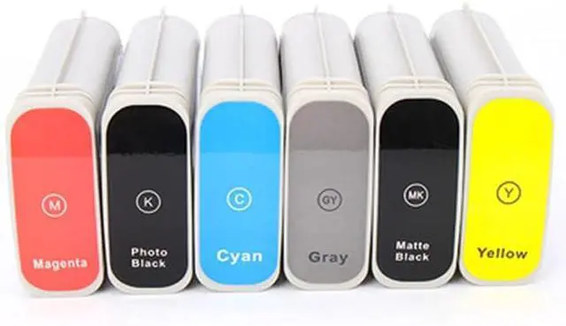 Alt view image 5 of 7 - ASW 72 Ink Cartridge Compatible Ink Cartridges Replacement for HP72 Ink Cartridge 130ML for HP Designjet T1100 T1200 T1100ps T1120 SD-MFP T1120ps T2300 T610 T790 Printer (6 Pack), 72 M/K/C/GY/MK/Y