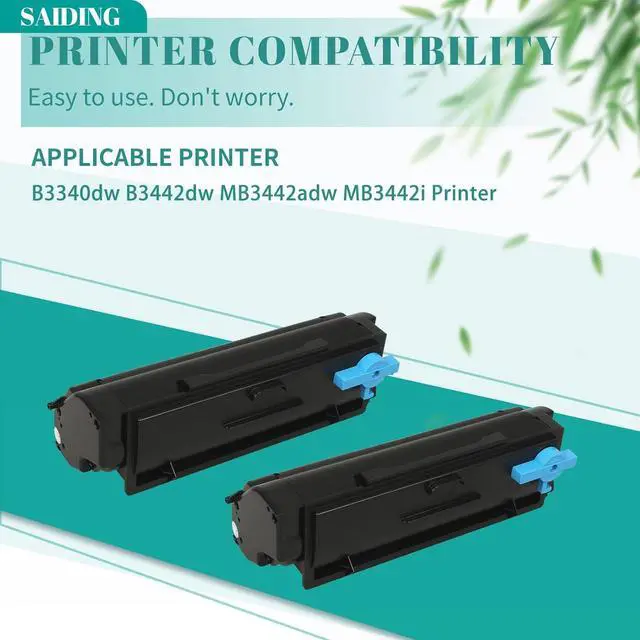 Alt view image 2 of 6 - SAIDING B341H00 Black Toner Cartridge Compatible B341H00 with New Chip High Yield Replacement for Lexmark B3340 B3442 MB3442 Printer(2-Pack)