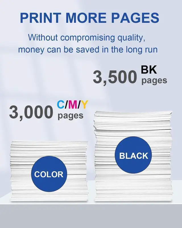 Alt view image 3 of 6 - C332/MC363 Toner Cartridges 4 Pack(BK/C/M/Y): 46508704 46508703 46508702 46508701 Toner Cartridge Replacement for OKI C332 C332dn MC363 MC363dn Printer