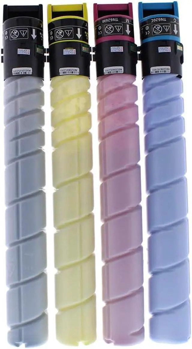 Alt view image 2 of 2 - TN626K, TN626Y, TN626C, TN626M 4-Pack Black, Cyan, Magenta, Yellow Toner Cartridge Compatible with Konica Minolta Bizhub C450i/C550i/C650i Series